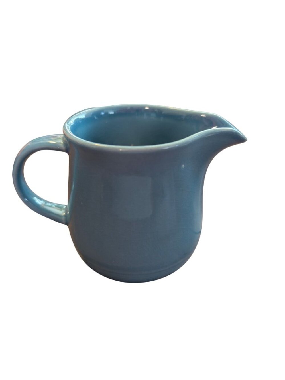 Nancy Calhoun Light Blue Ceramic Creamer Pitcher Crackle Glaze Vintage Kitchenwa